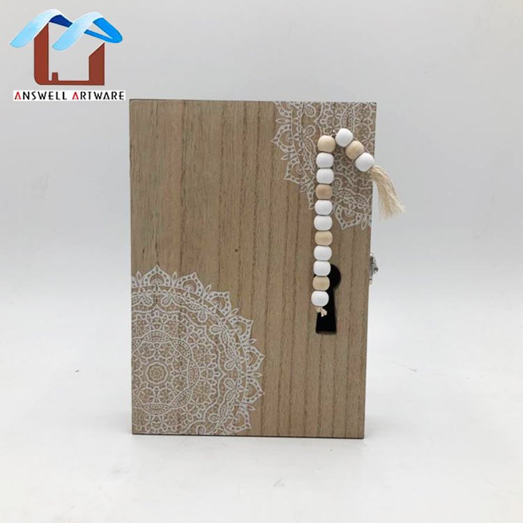 Home Office Living Room Decor Key Organizer Holder Wooden Wall Mounted Key Storage shelf