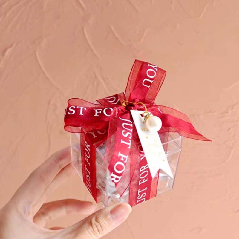 Transparent and Beautiful Acrylic Wedding Candy Boxes with Lid Glass Food Storage Box