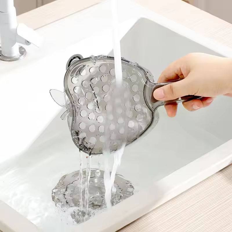 Hot Selling Plastic Food Storage & Container with Handle Lid Drain Basket for Home Kitchen Fruit Washing Artifact