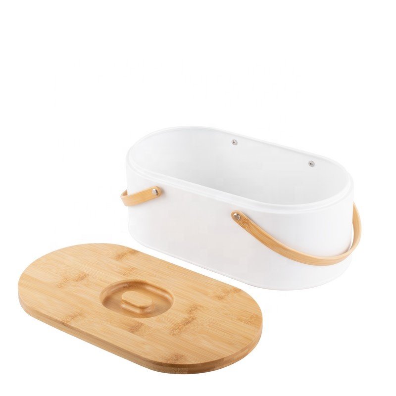 Metal Bread Box for Kitchen Storage Vintage Bread Bin with Cutting Board Lid Food Storage Container - Perfect Bread Keeper