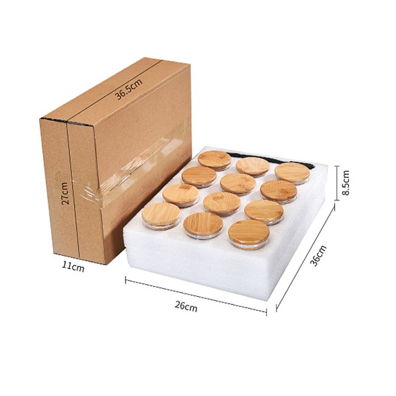 High Borosilicate Airtight 12 Pcs Set Spice Glass Jar Kitchen Storage Kitchen Container Set Food Storage Jar With Lids