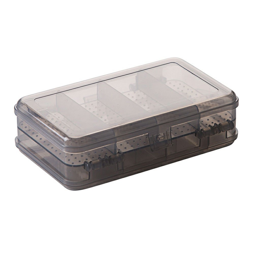 Fashion Double-layer Thickened Compartment Portable Jewelry Box Plastic Transparent Storage Box Mini White Storage Box