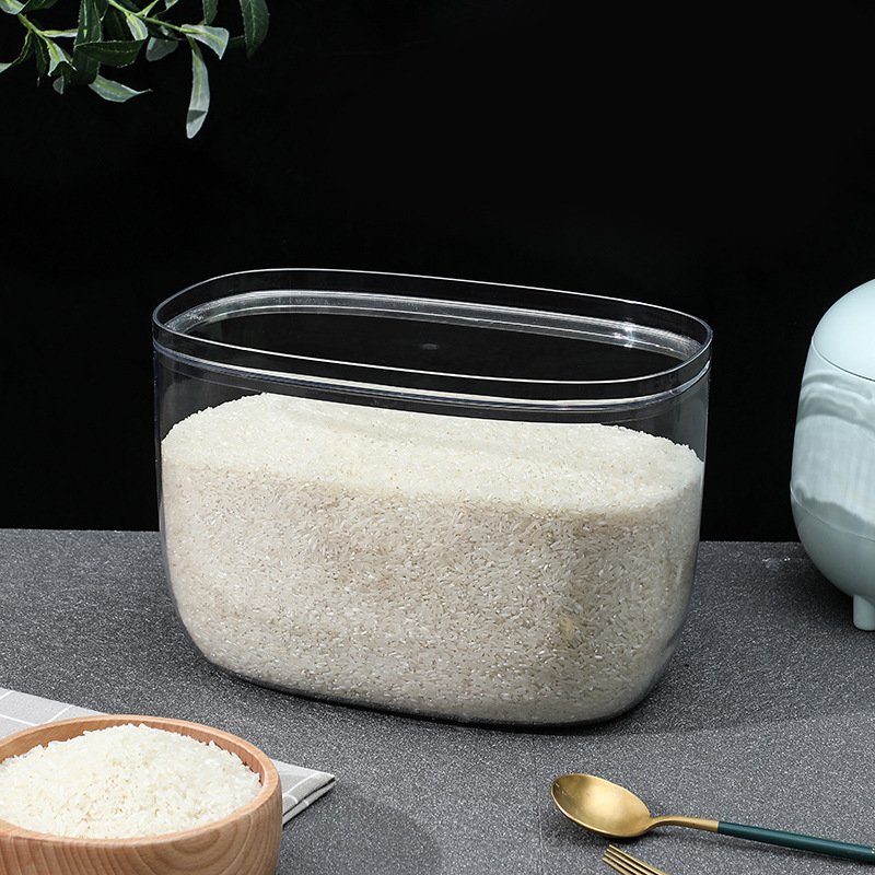 Choice Fun Seal Prevent Dust Transparent Pet Plastic Container Food Clear Rice Storage Box With Lid