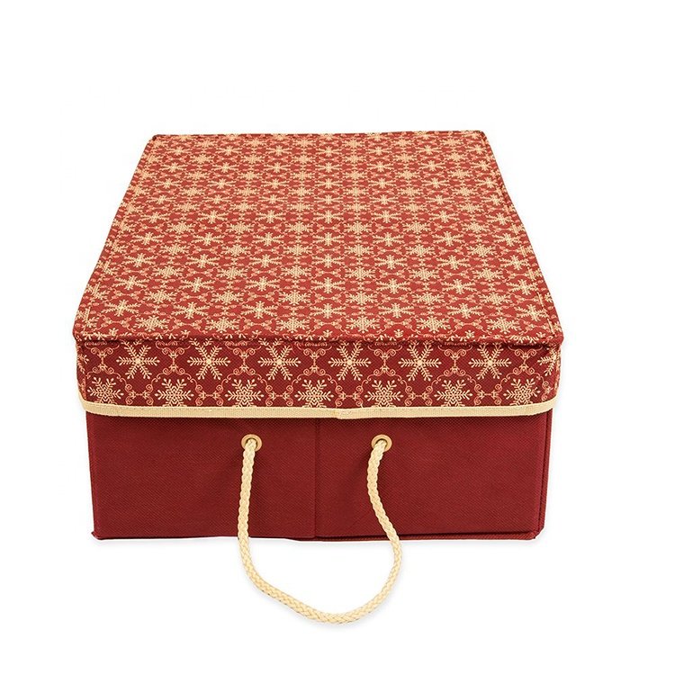 Cardboard Ornament Organizer Storage Box With Dividers Xmas Decoration Storage Boxes