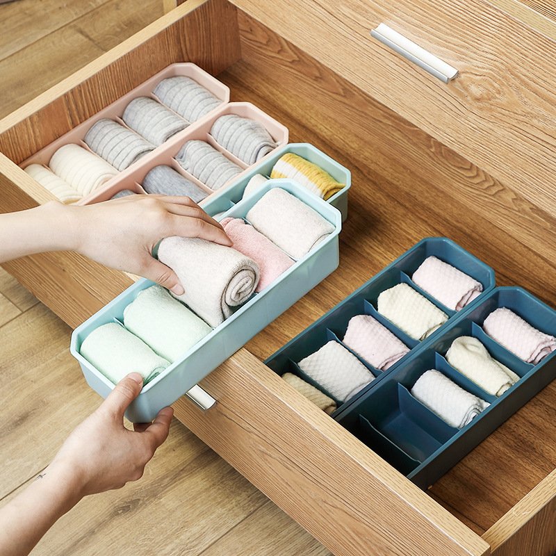 Wholesale Socks Storage Box Underwear Underwear Storage Drawer Divided Organizer Box Bedroom