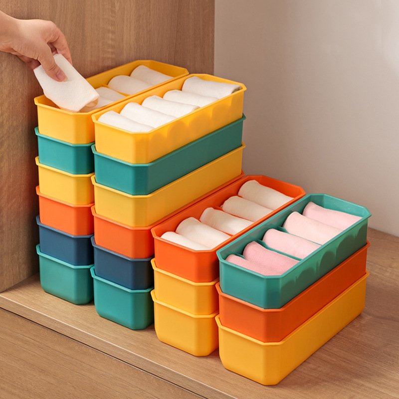 Wholesale Socks Storage Box Underwear Underwear Storage Drawer Divided Organizer Box Bedroom