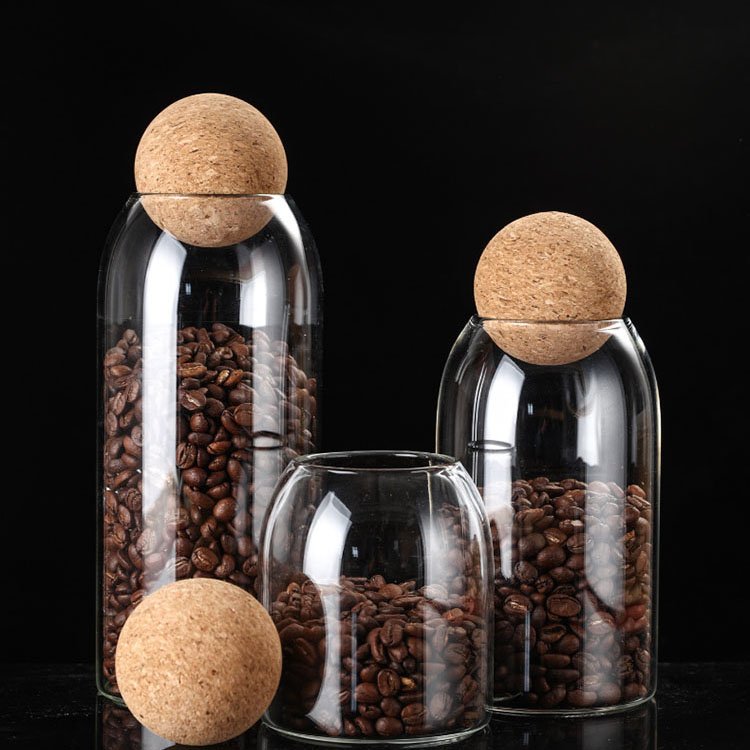 Large capacity food seal wooden plug storage tank borosilicate glass tank