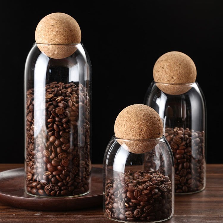 Large capacity food seal wooden plug storage tank borosilicate glass tank