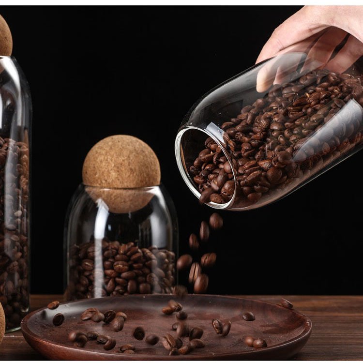 Large capacity food seal wooden plug storage tank borosilicate glass tank