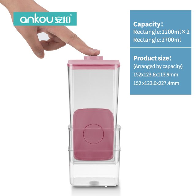 Ankou Cereal Container Airtight Dry Food Storage Containers BPA Free Large Kitchen Pantry Storage Container For Flour Snacks Nut