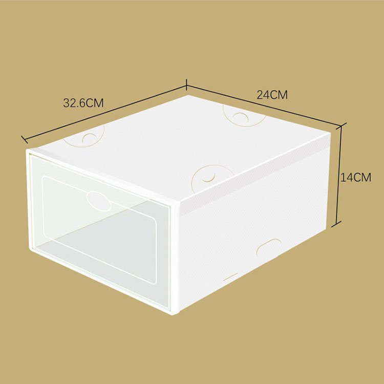 Wholesale Clear Plastic Sneaker Stackable Magnetic Shoe Storage Box Stackable Shoe Organizer