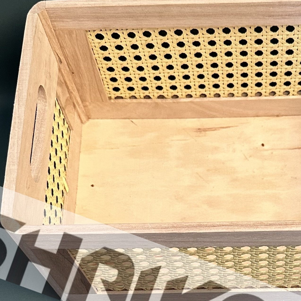 Hollow Design Solid Wood Storage Box with natural color
