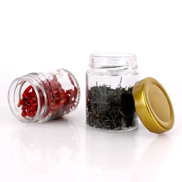 Food Storage Jar 120ml 165ml 220ml 335ml 400ml 580ml Empty Round Glass Jam Jar With Lid