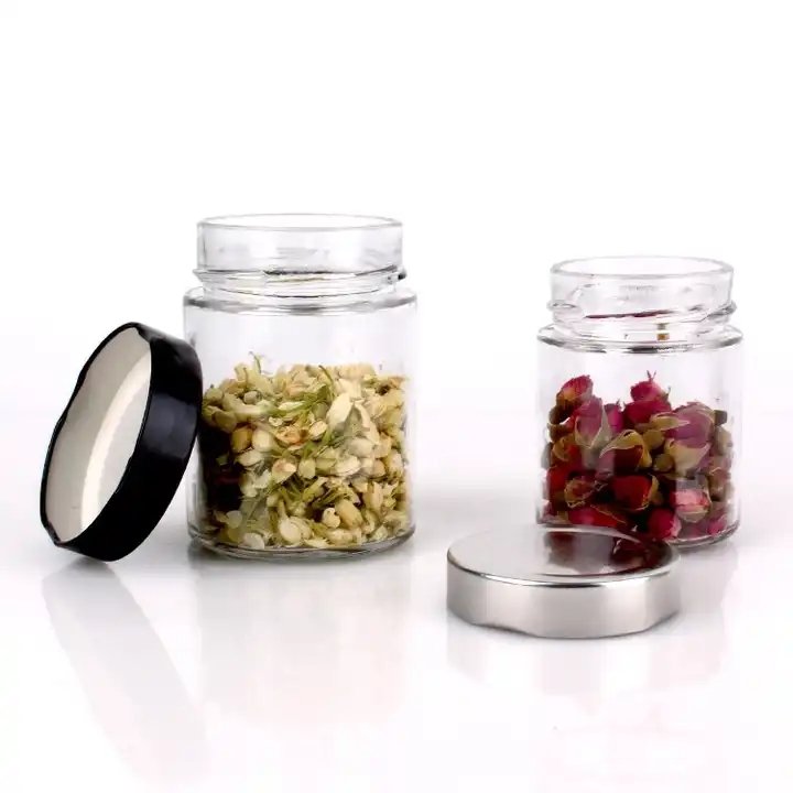 Food Storage Jar 120ml 165ml 220ml 335ml 400ml 580ml Empty Round Glass Jam Jar With Lid
