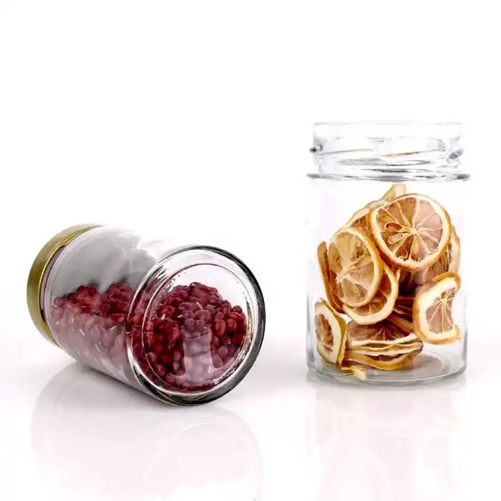 Food Storage Jar 120ml 165ml 220ml 335ml 400ml 580ml Empty Round Glass Jam Jar With Lid