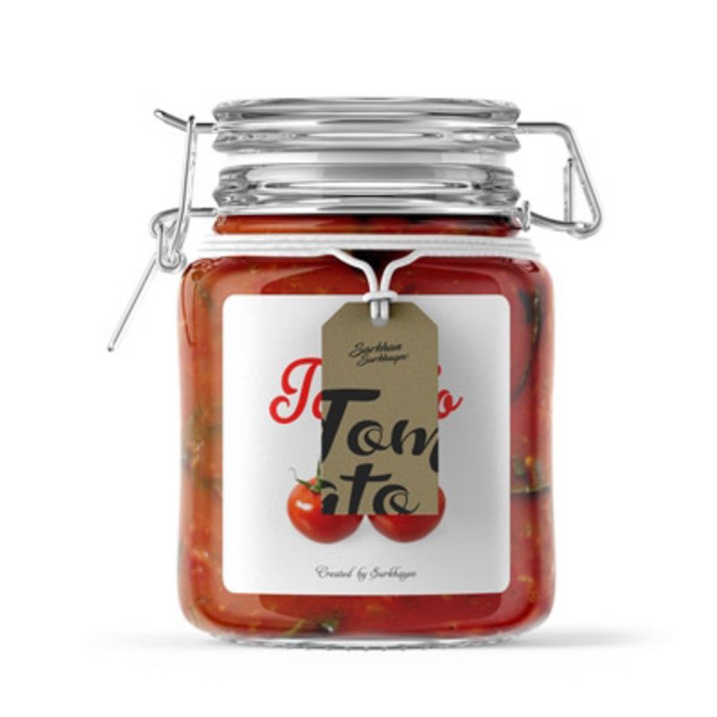 food storage airtight locking clip clear glass jar with lid Glass storage container jar with metal clip top airtight lid