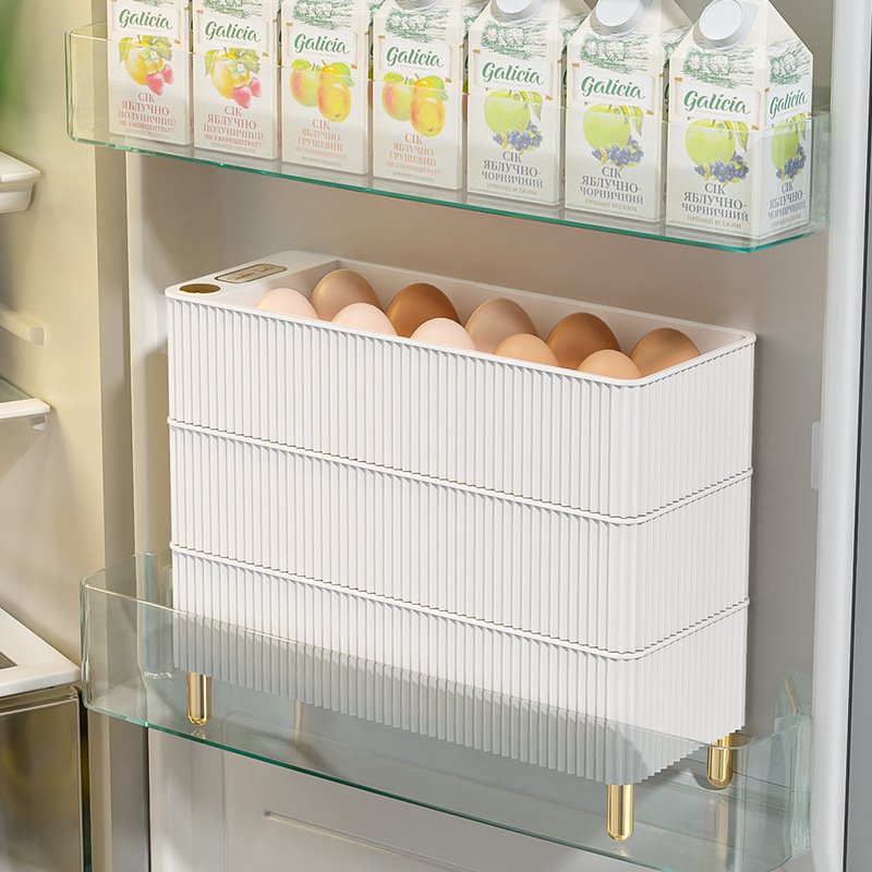 3 Layers Clear Egg Holder For Refrigerator Egg Fresh Storage Box for Fridge
