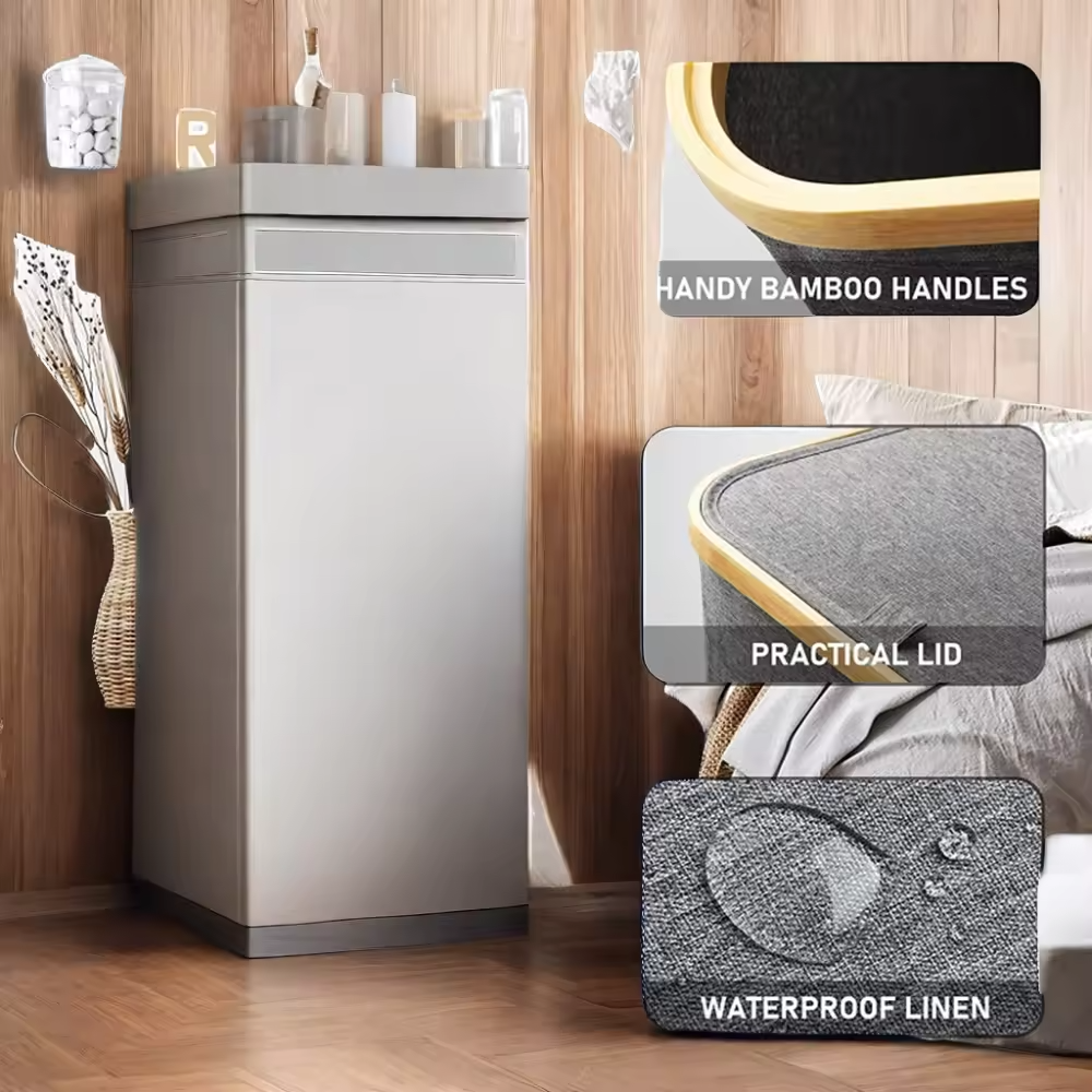 Multifunctional Laundry Bags & Baskets Cotton Storage Box for Backyard with Bathroom for Laundry and Linen Storage
