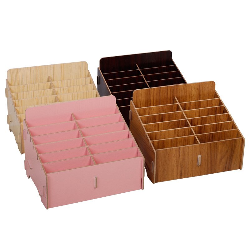 Custom Wooden High Quality Storage Box Hot Sale Large Capaity Multifunction Phone Storage Box