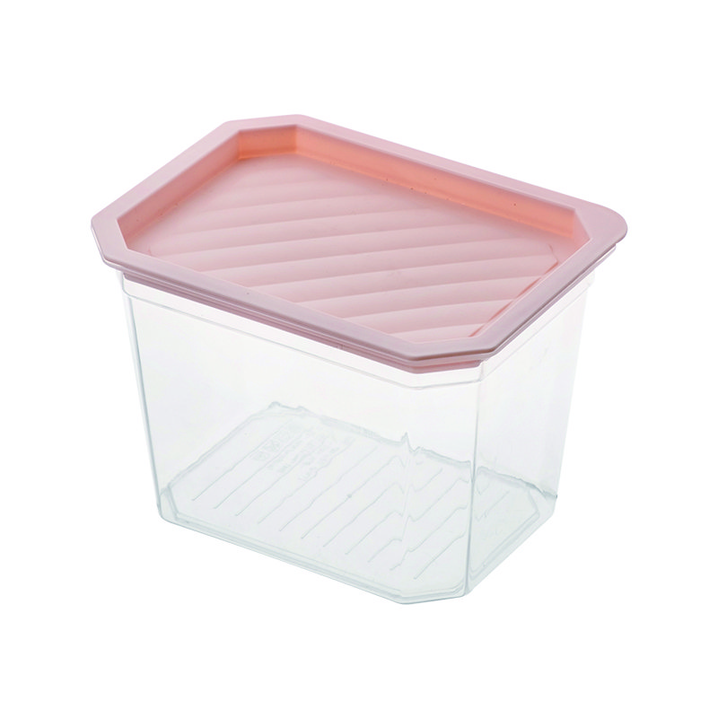 Transparent crisper fridge food plastic storage bins boxes with lid