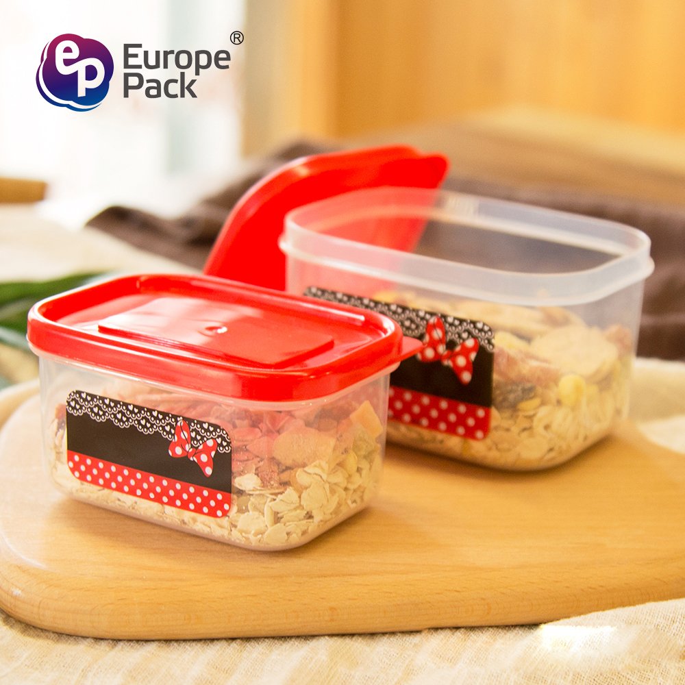 Cartoon plastic air tight seal crisper food storage containers sets with lid for kitchen use