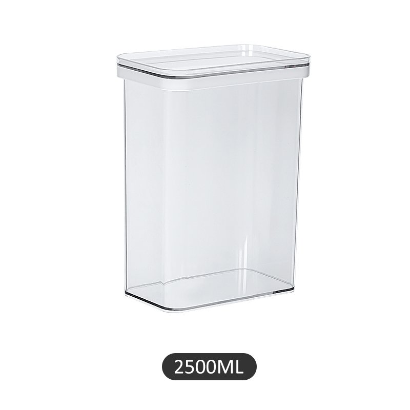 2500ML Plastic Airtight Food Storage Container Stackable Clear Kitchen Fridge Organizer