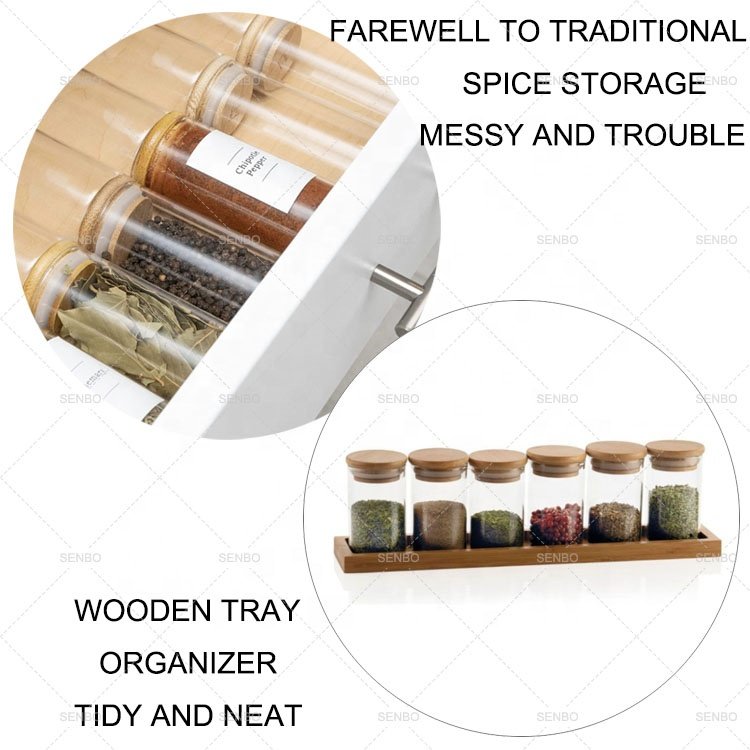 Unique 16oz 60ml Glass Jars 500ml Packaging 300ml Candy Big 8 oz Food Storage Containers Bamboo Lid