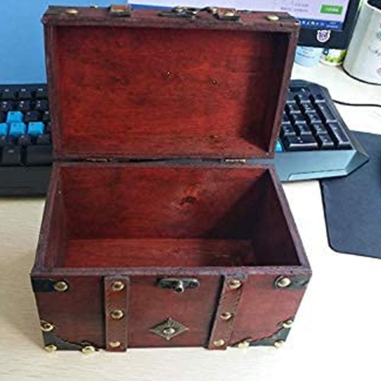 High quality creative retro brown jewelry storage wooden case of various sizes leather storage box