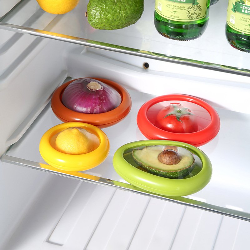 Hot Sale Reusable Avocado Onion Lemon Tomato Fresh Stretch Pod Saver Storage Keep Stretch Storage Containers Food Storage Box