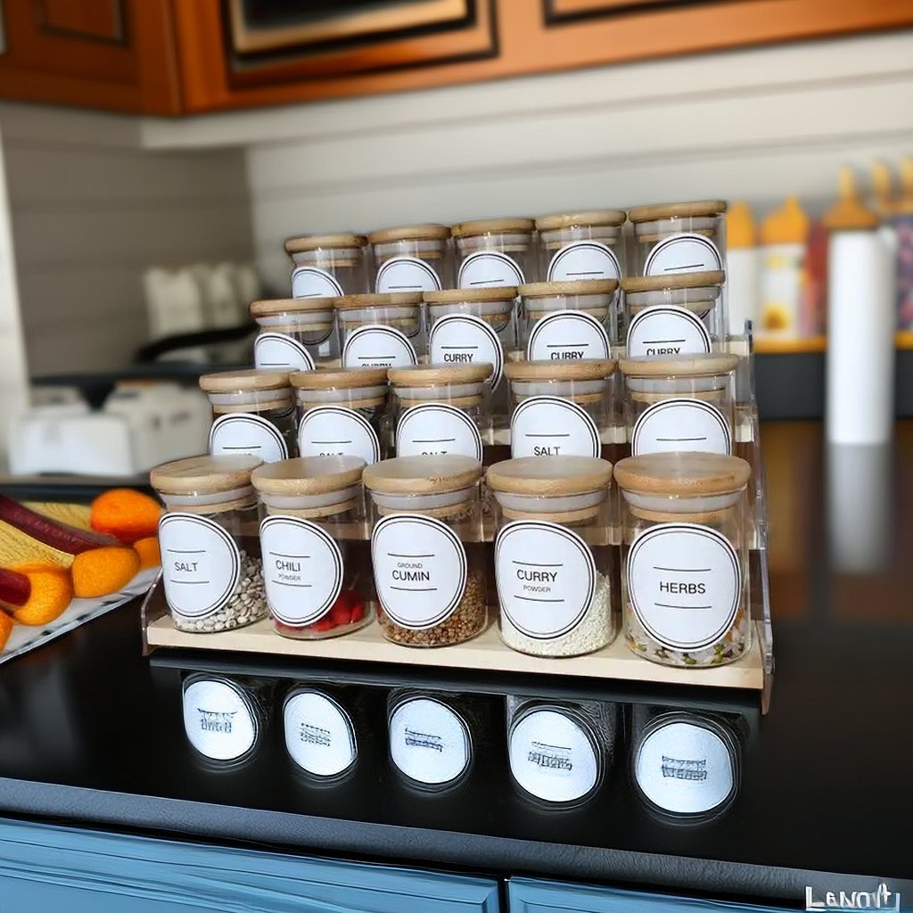 Empty Custom logo AirTight Kitchen High Borosilicate Glass Herb Jar Container For Christmas Multifunction Food Storage