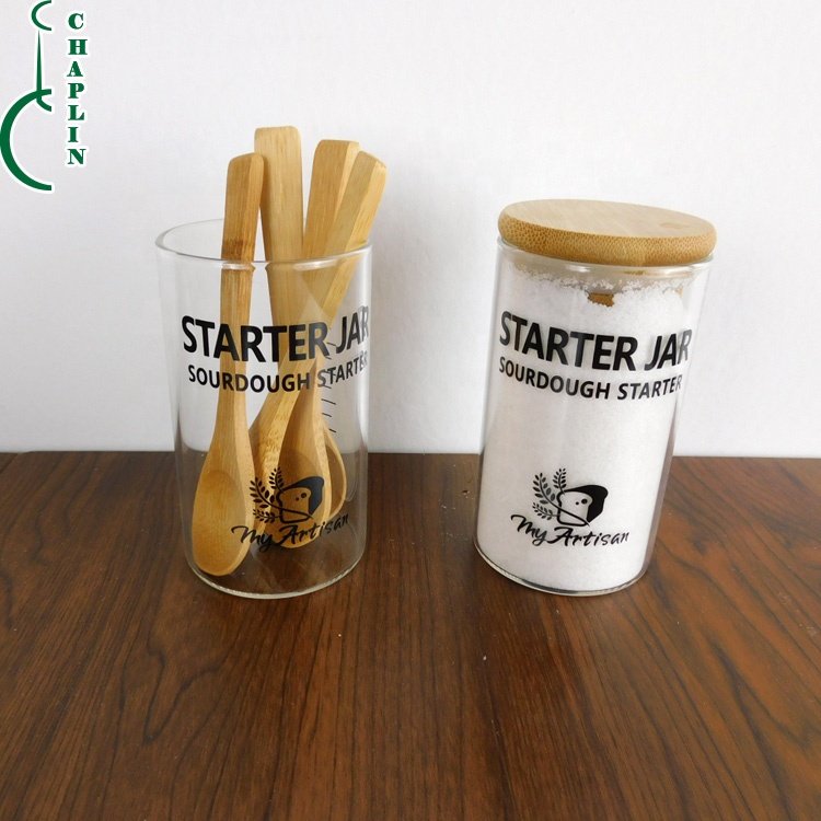 Empty Custom logo AirTight Kitchen High Borosilicate Glass Herb Jar Container For Christmas Multifunction Food Storage