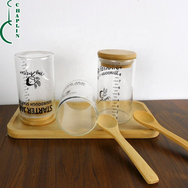 Empty Custom logo AirTight Kitchen High Borosilicate Glass Herb Jar Container For Christmas Multifunction Food Storage