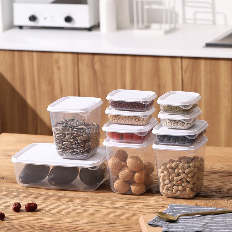 JOYWAVE Transparent Food Container Multi-functional Home Kitchen Plastic Storage Box Various Capacity Plastic Sealed Cans