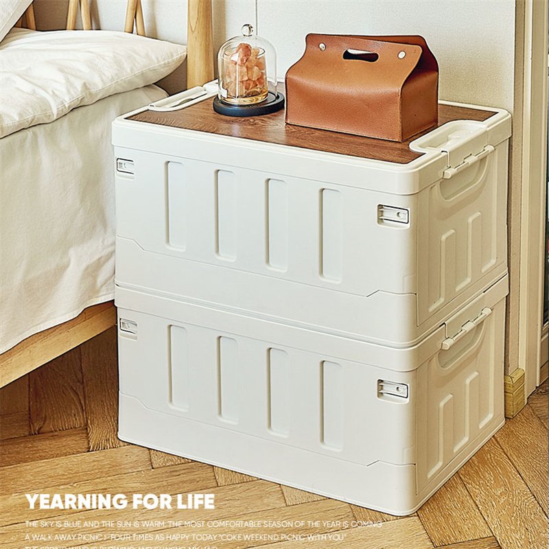 Custom Logo Folding Wooden Cover Camping Box for Picnic