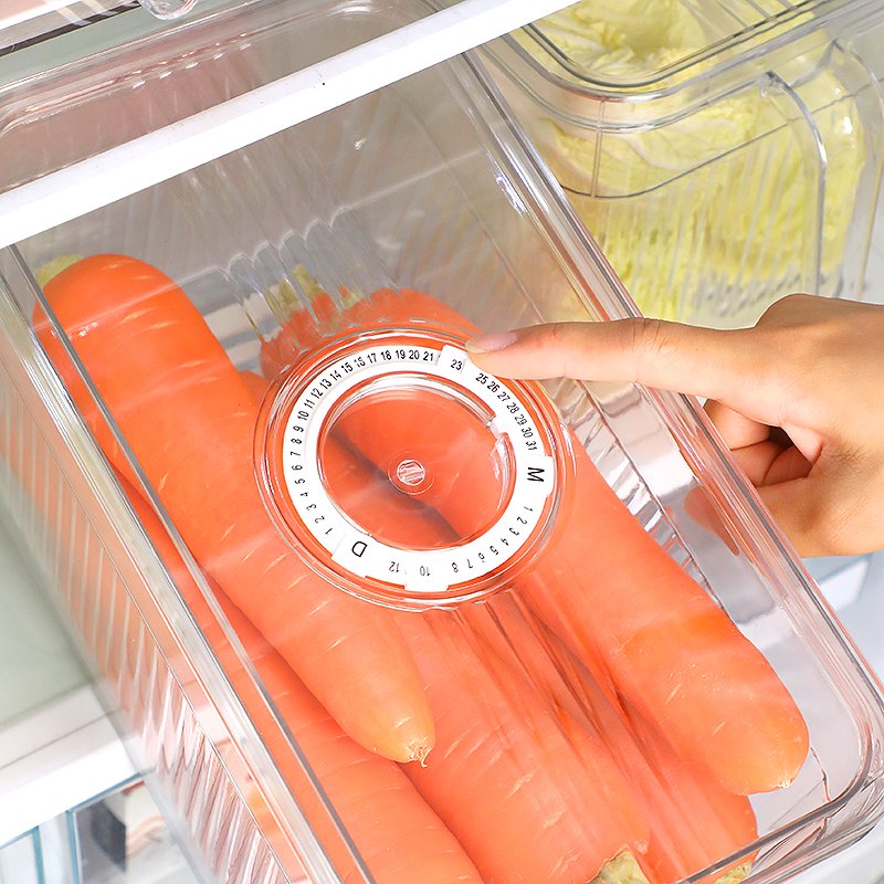 Refrigerator Organizer Bins with Lids And Removable Drain Tray Food Storage Container Fridge Stackable Freezer Bins For Kitchen