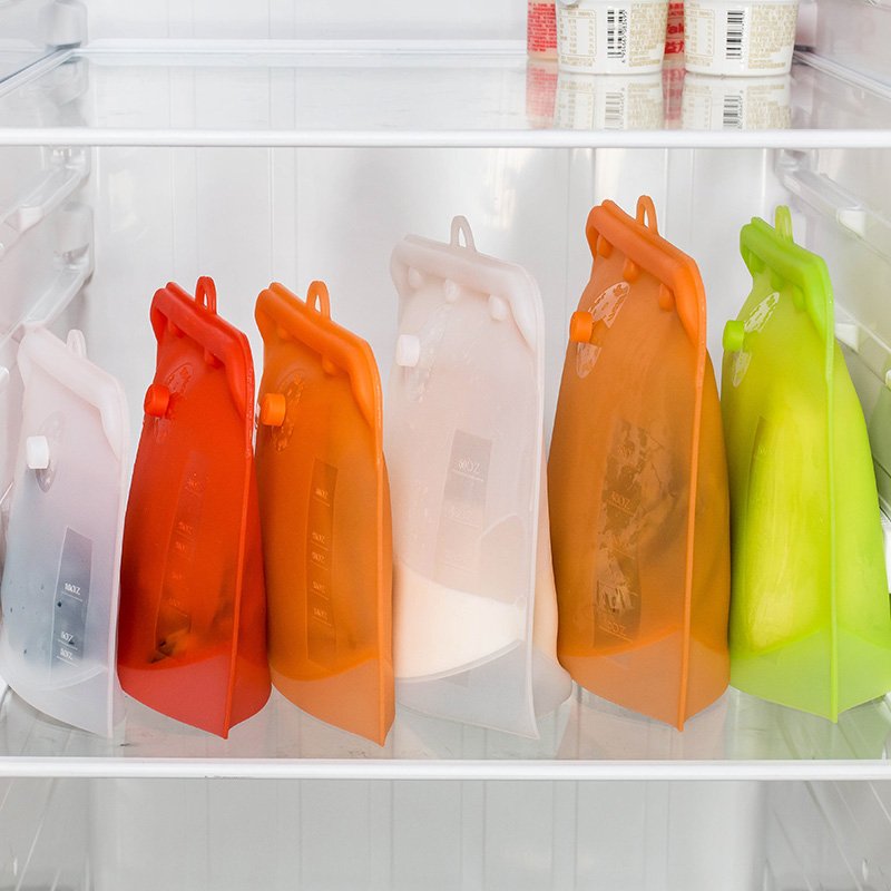 Food Bags Freshness Protection Package Containers Cooking Bag Sets Reusable Freezer Silicone For Sous Vide Liquid Snack