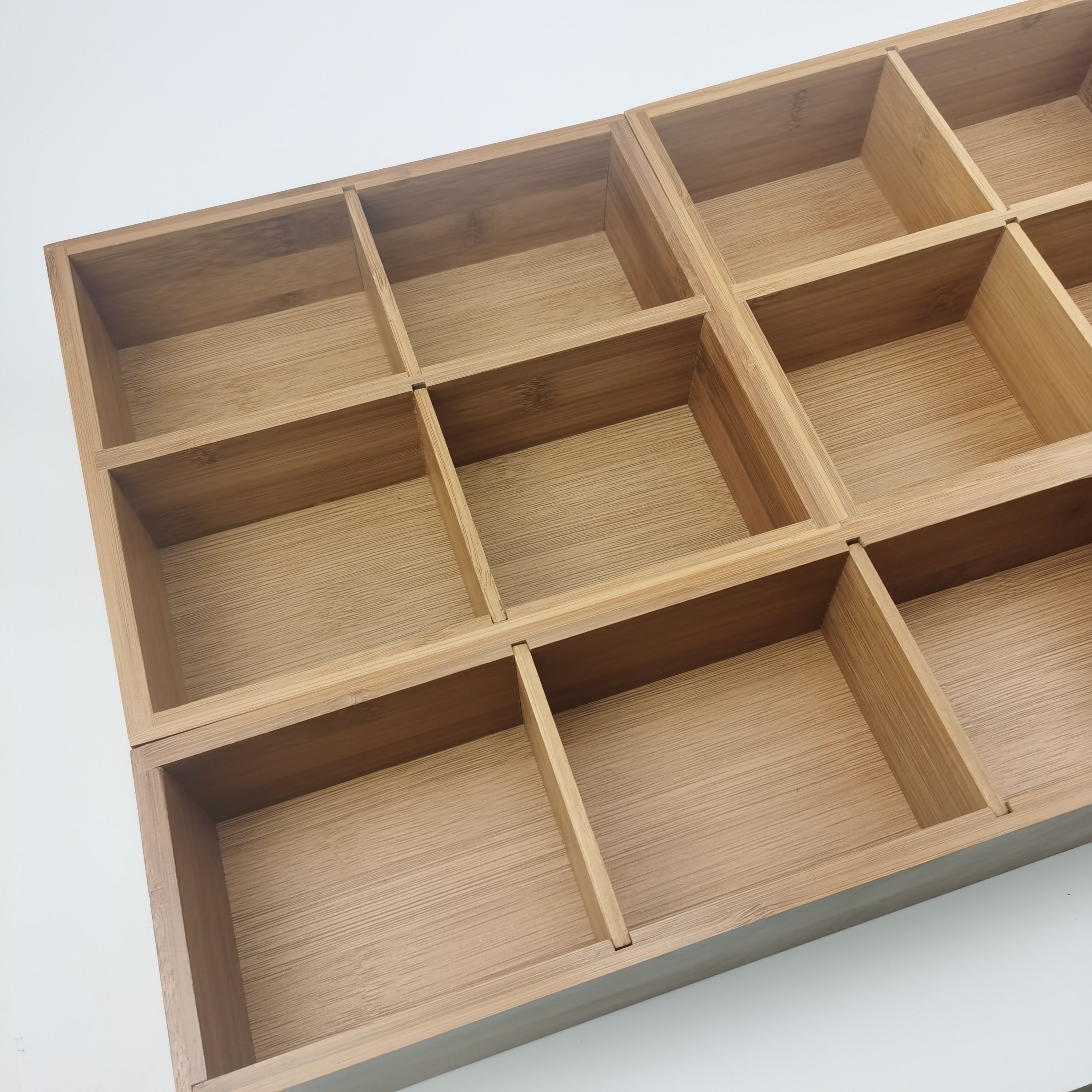 2022 hot sale 3 in 1 Bamboo and wood kitchen food storage bag storage rack baffle movable and detachable storage Box