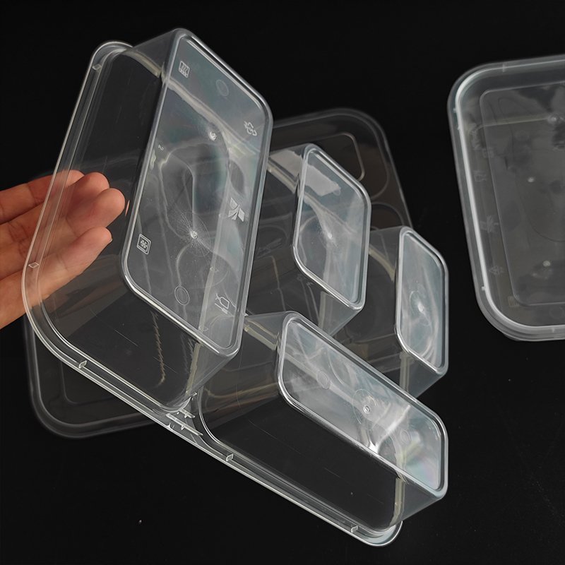 150pcs 40oz Reusable Meal Prep Containers Microwave Safe Square Take Out Prep Food Storage Containers with Lids