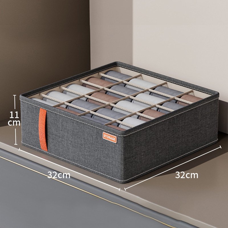 Hot wardrobe underwear organizer oxford fabric foldable panties socks bra storage box drawer underwear organizer storage box