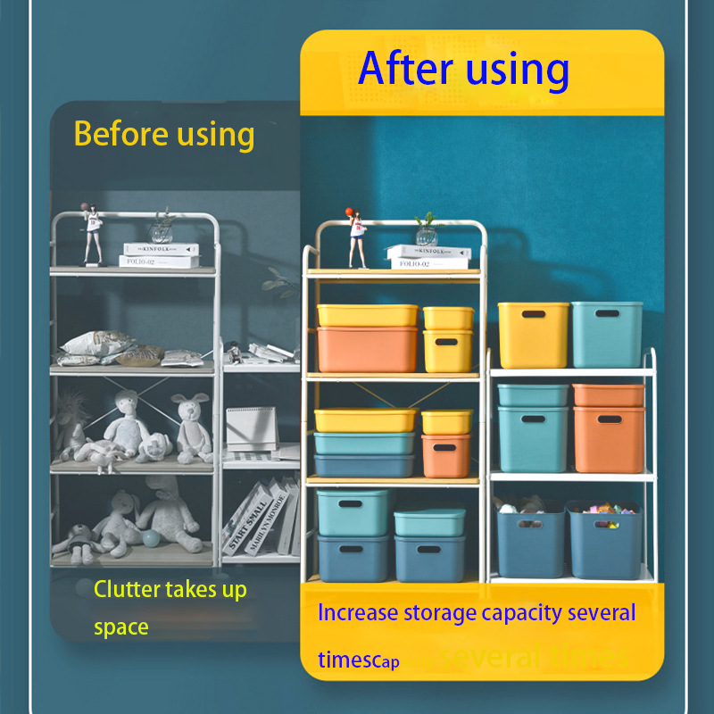 China's Best-selling Multifunctional Minimalist Plastic Storage Basket Container Stackable Storage Box Lid