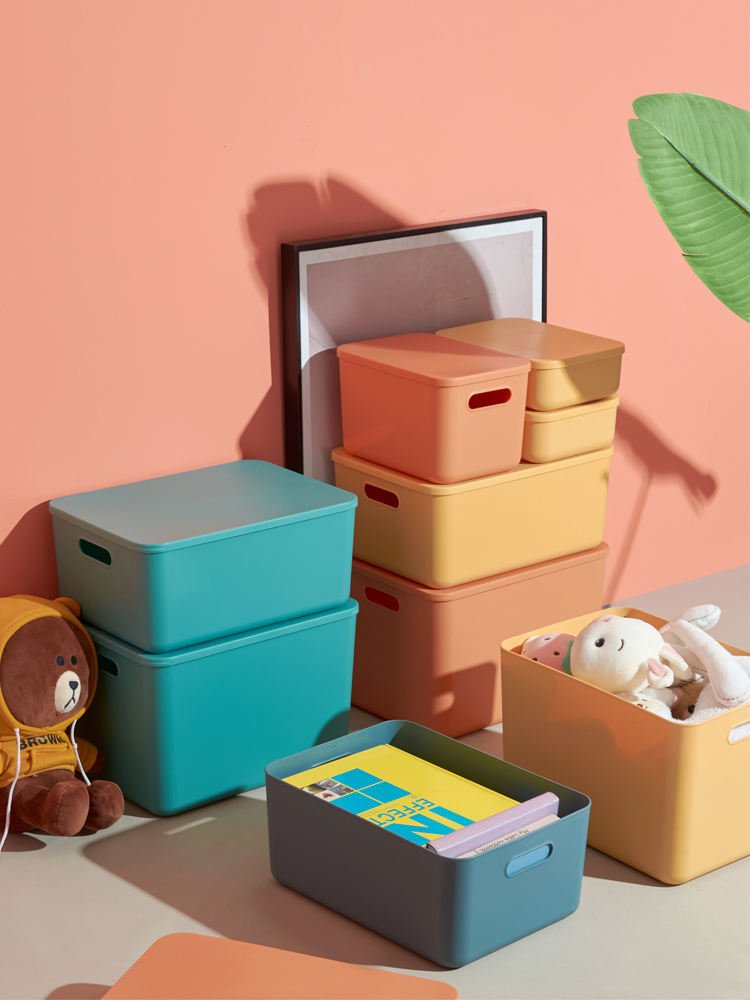 China's Best-selling Multifunctional Minimalist Plastic Storage Basket Container Stackable Storage Box Lid