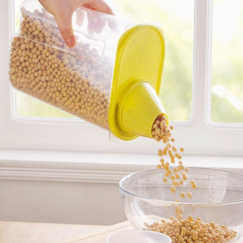 2 Kg Hot Sale Dispenser Storage Box Holder Lid Foods Rice Pasta Container