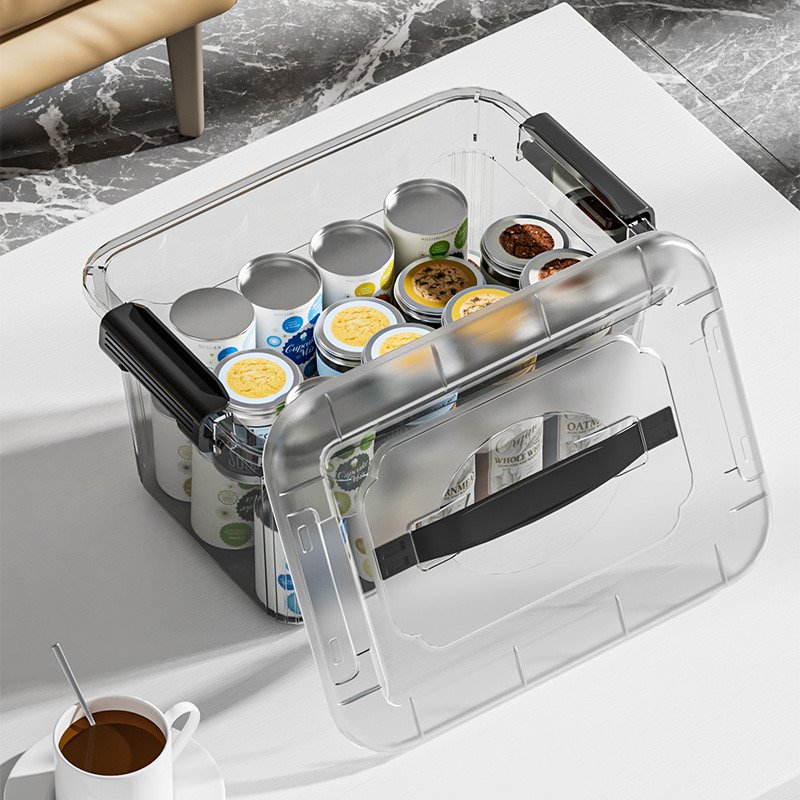 Transparent storage box plastic extra large storage box extra large capacity dormitory clothes organizing storage box wholesale
