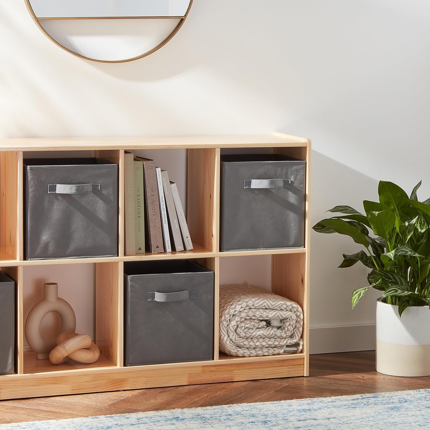 Thick Foldable Storage Box Collapsible Bin Cubes Storage Basket Toy Organizer Boxes With Sturdy Handle For Wardrobe