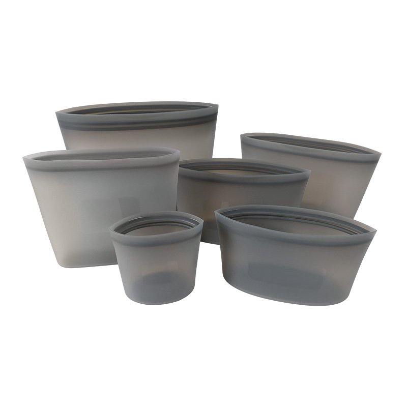 Wholesale Low Moq Custom Water Leakproof Kitchen Reusable Heat Proof Vaccum Seal Silicone Food Storage Bags