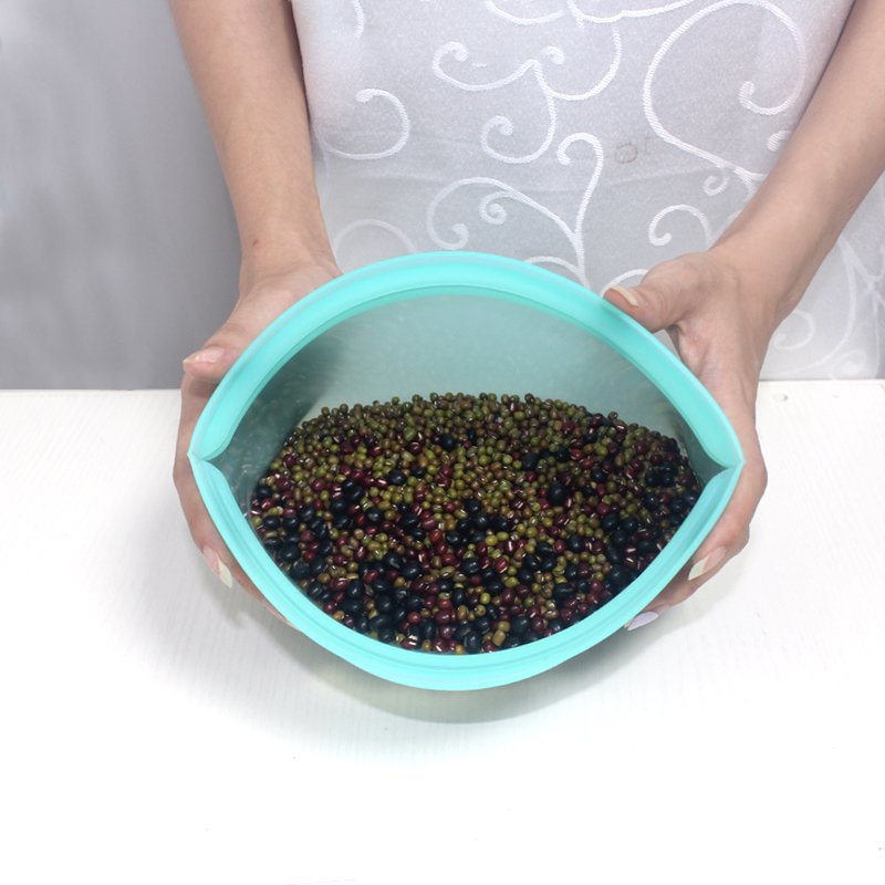 Wholesale Low Moq Custom Water Leakproof Kitchen Reusable Heat Proof Vaccum Seal Silicone Food Storage Bags