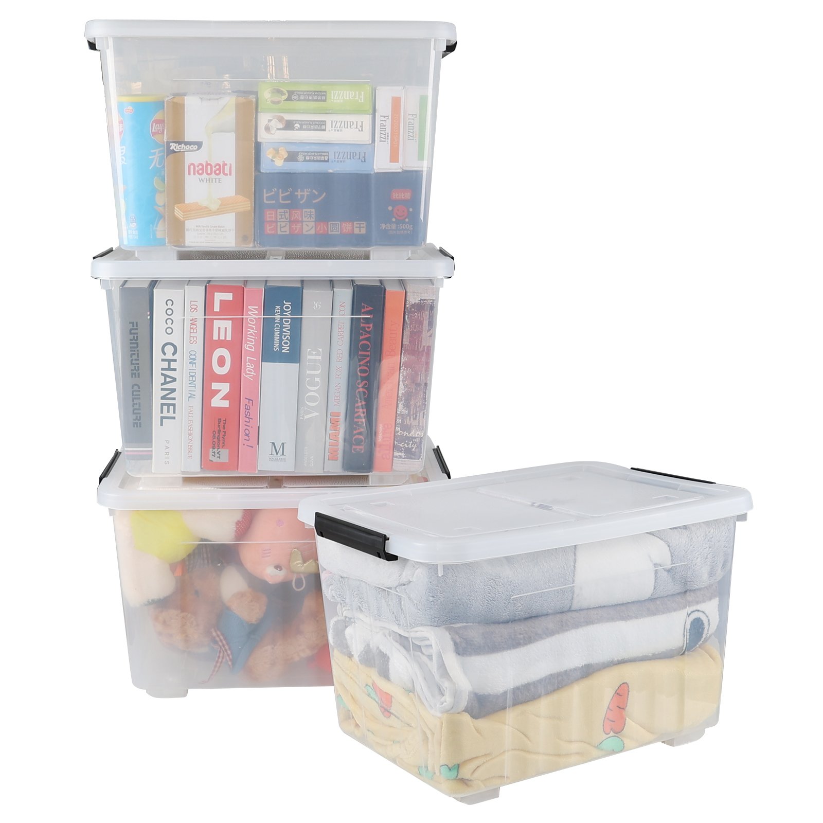 Modern Multifunctional Rectangular Plastic Storage Box 60L
