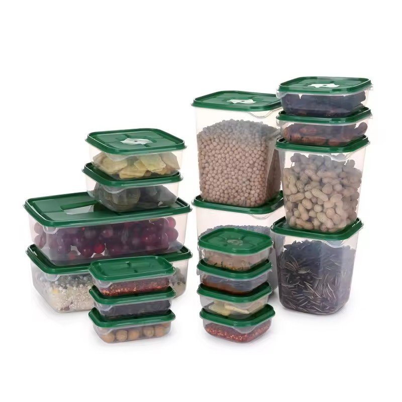 Household Storage 17 Sets Bulk Containers Crisper Boxes Food Storage Containers Cereal Dry Food Storage Bin Box