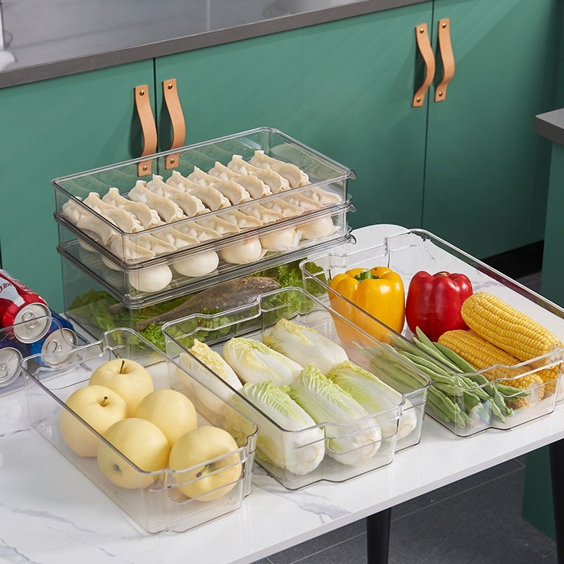 Stackable Pantry Bins Drawer Egg Storage Box Fridge Soda Can Refrigerator Organizer For Refrigerator