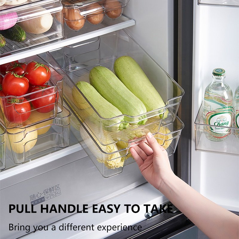 Stackable Pantry Bins Drawer Egg Storage Box Fridge Soda Can Refrigerator Organizer For Refrigerator